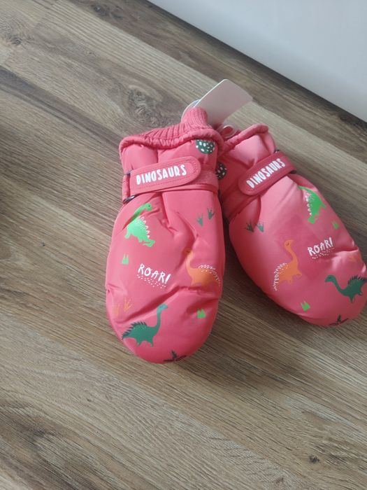 Rękawiczki dla dziewczynki ciepłe wodoodporne