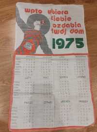 Kalendarz na płótnie 1975