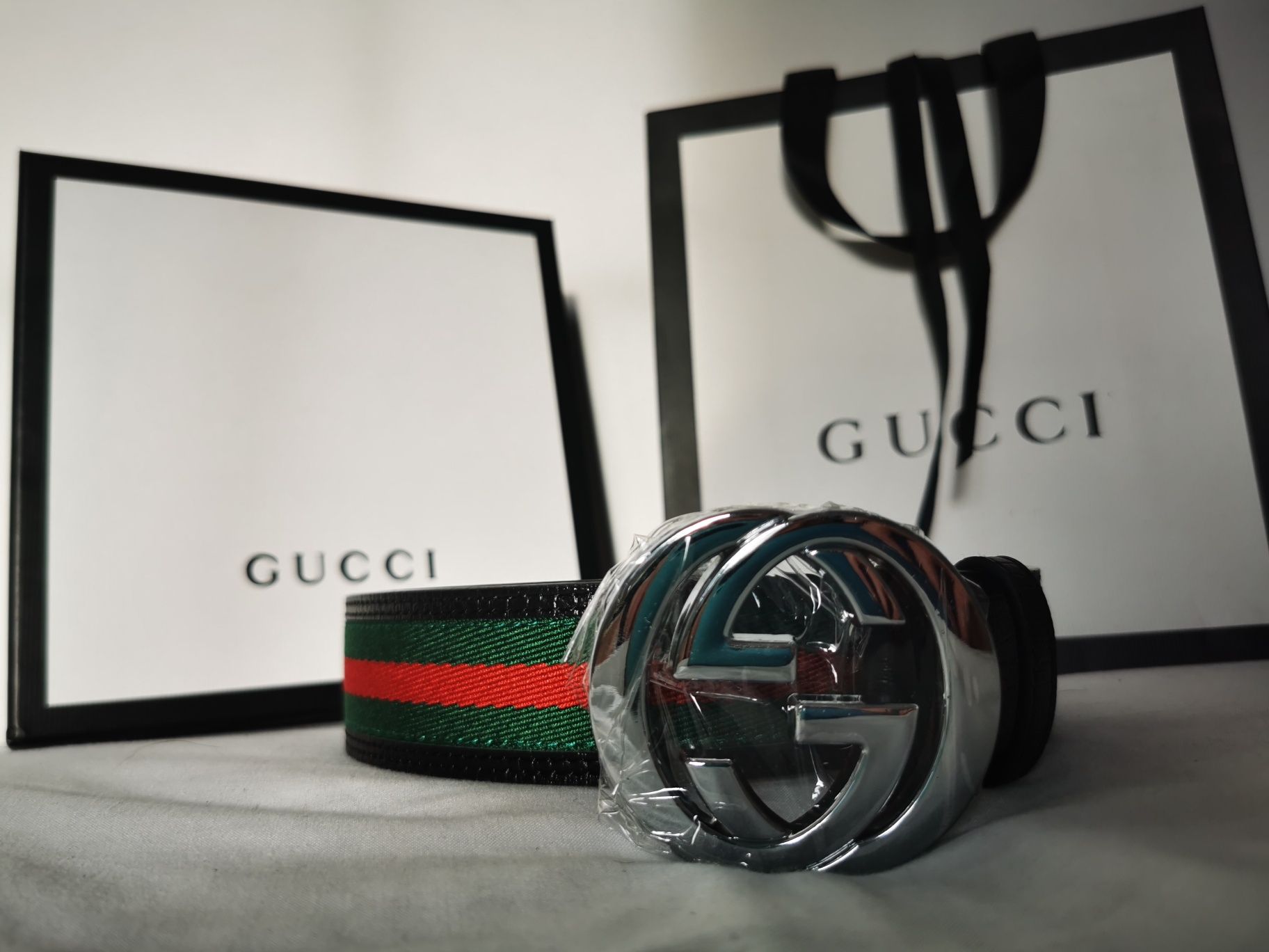 Pasek Gucci Web Green red