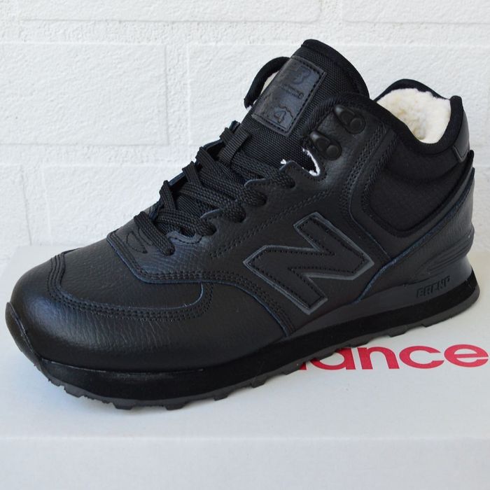 New Balance 574 кросівки Жіночі шкіряні зимові з хутром сапоги