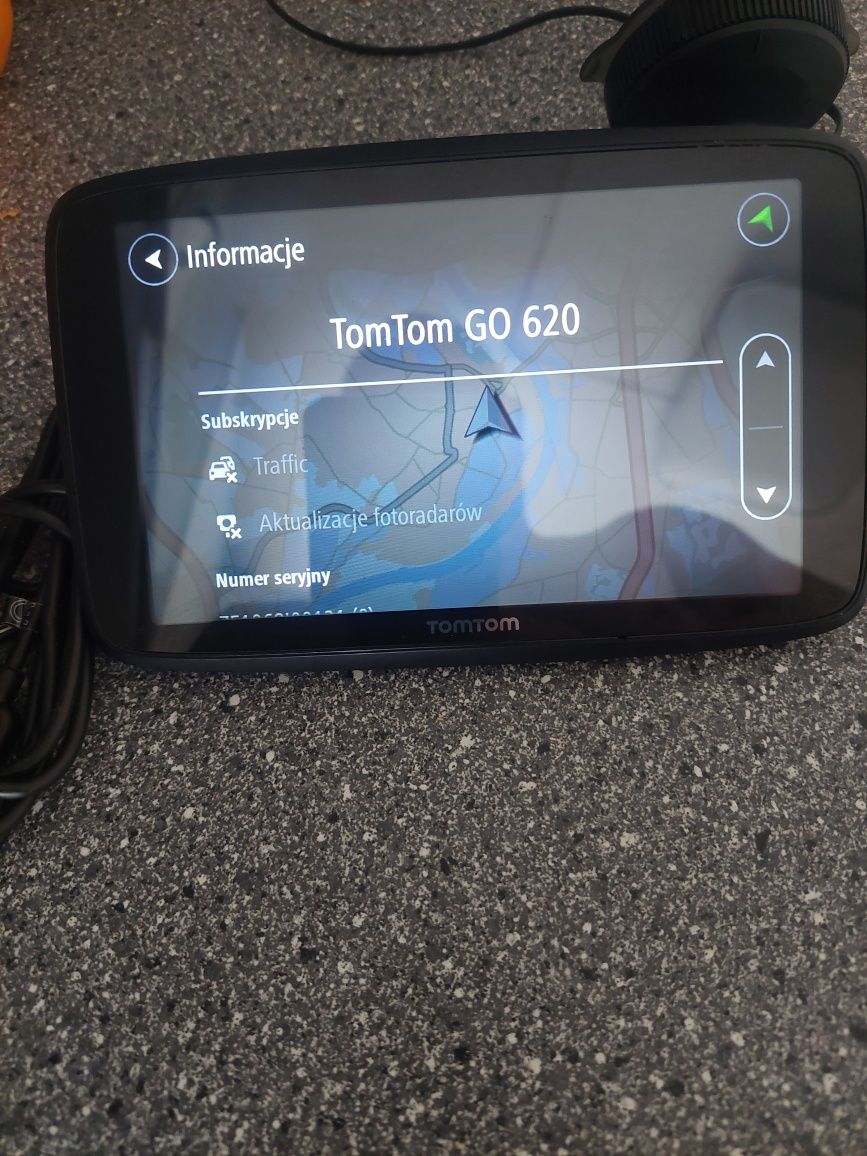 Tomtom GO 620 Duża nawigacja  Darmowe mapy fotoradary trafic