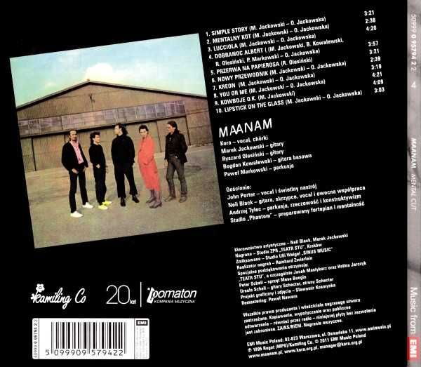Płyta CD Maanam " Mental Cut " 2011 / 1984 EMI Music Poland