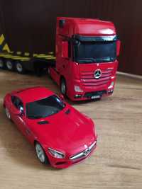 Laweta ciężarówka ciągnik Mercedes Astros  i AMG GT