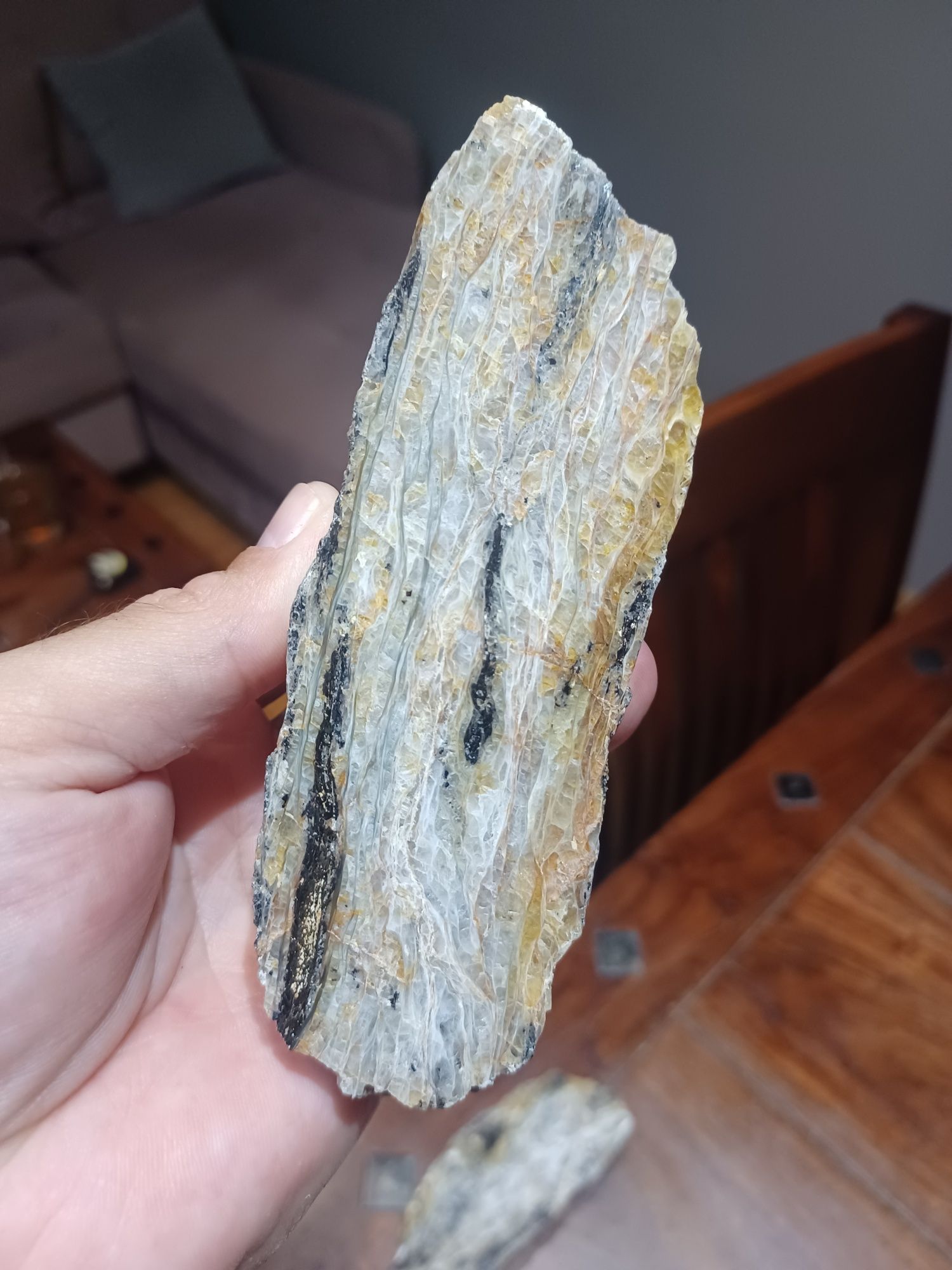 Minerały skamieniałości skały sillimanit z biotytem
