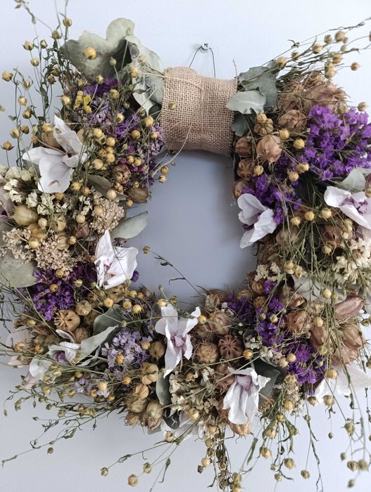 Dekoracyjny wianek na drzwi DIY decor ozdoba