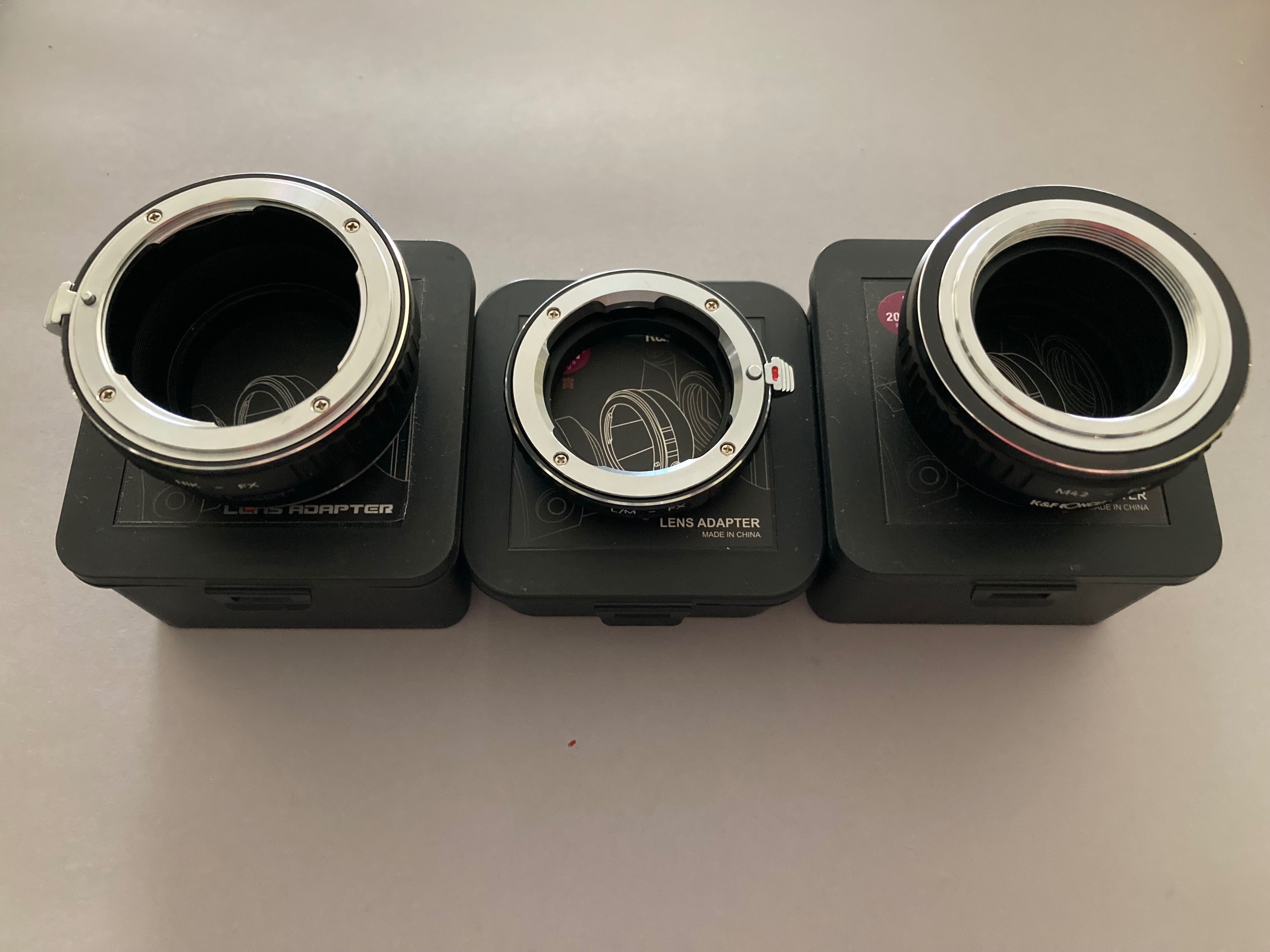 Adaptadores de foco manual para corpos de câmara Fujifilm