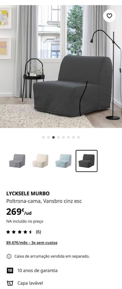 Sofá cama IKEA Lycksele Murbo