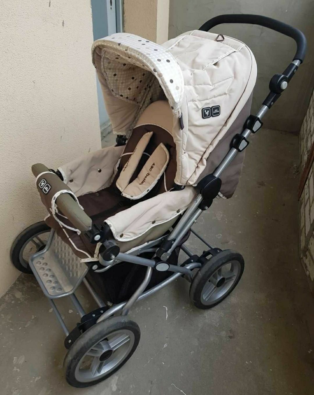 Дуже зручний 2в1 Дитячий візок коляска для дитини ABC Design Pramy Lux