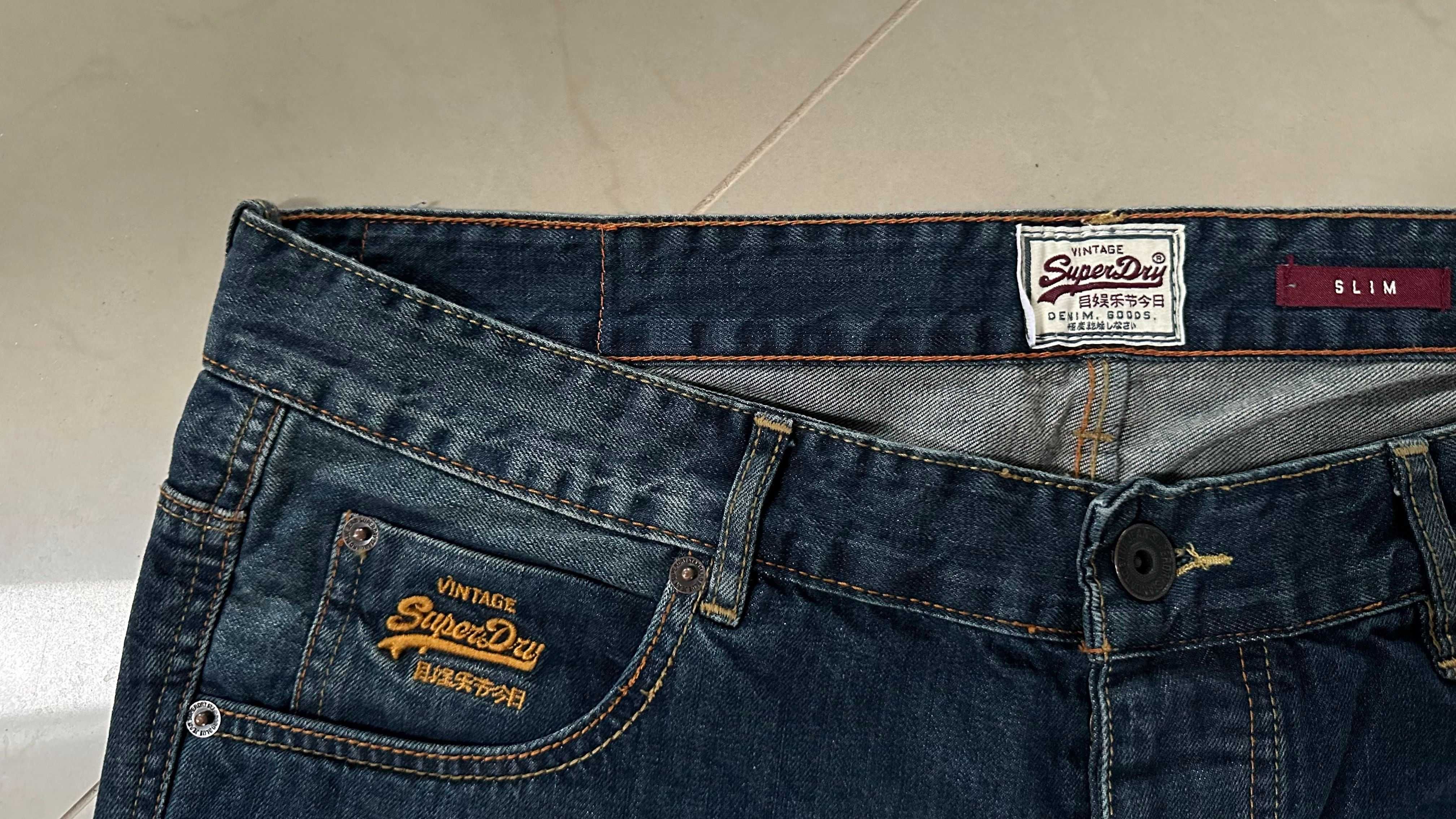 Superdry Slim 36/34 Spodnie Piękne