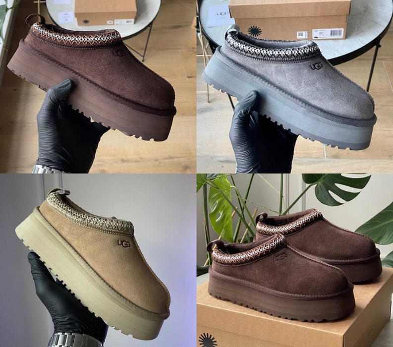 Женские тапочки UGG Tasman Platform 36-41 Натур Овчина! Новинка! Топ