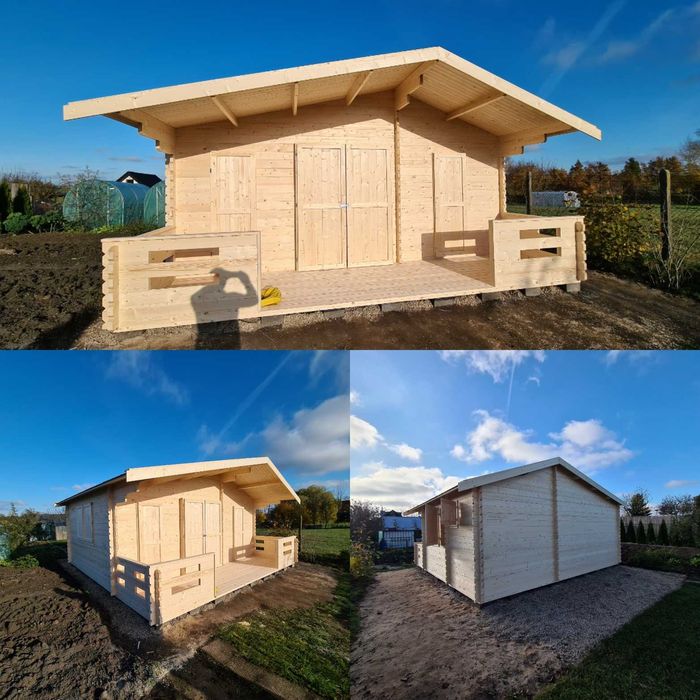 DREWNIANY DOMEK Letniskowy Całoroczny
WEEKEND 25 + 8 M2 Od Ręki  Promo