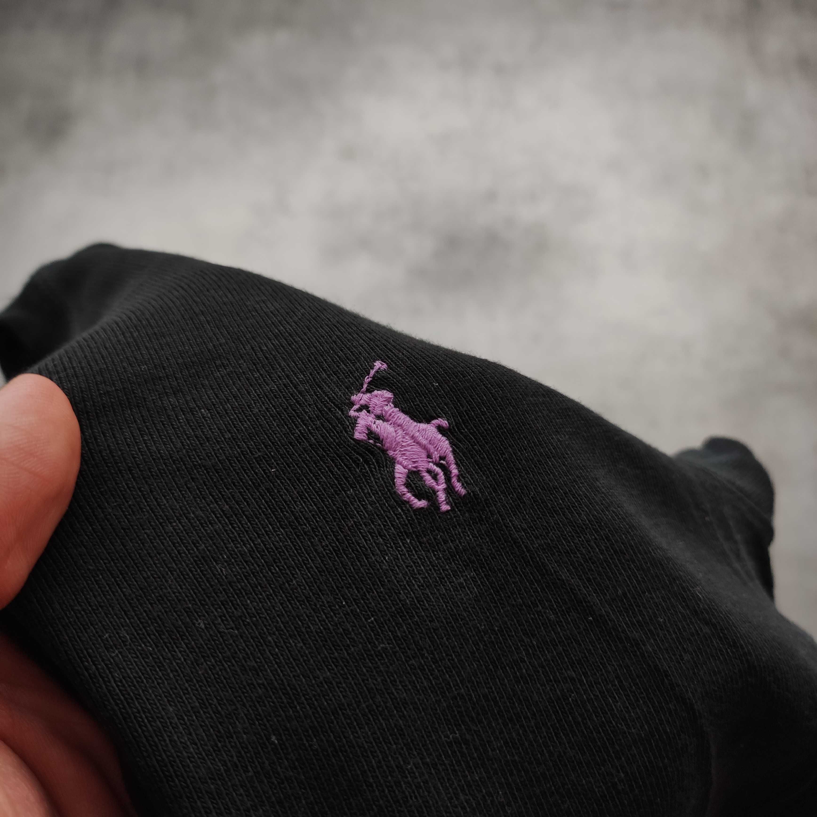 DAMSKA Koszulka Bawełna PREMIUM Czarna Konik Haft Polo Ralph Lauren