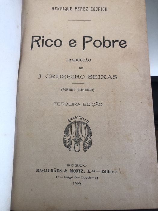 Livro Rico e Pobre de P. Escrich