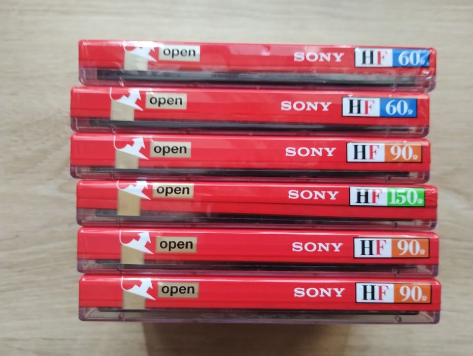 6 аудіо касет SONY HF 90,60,150 хвилин ,нові, однім лотом