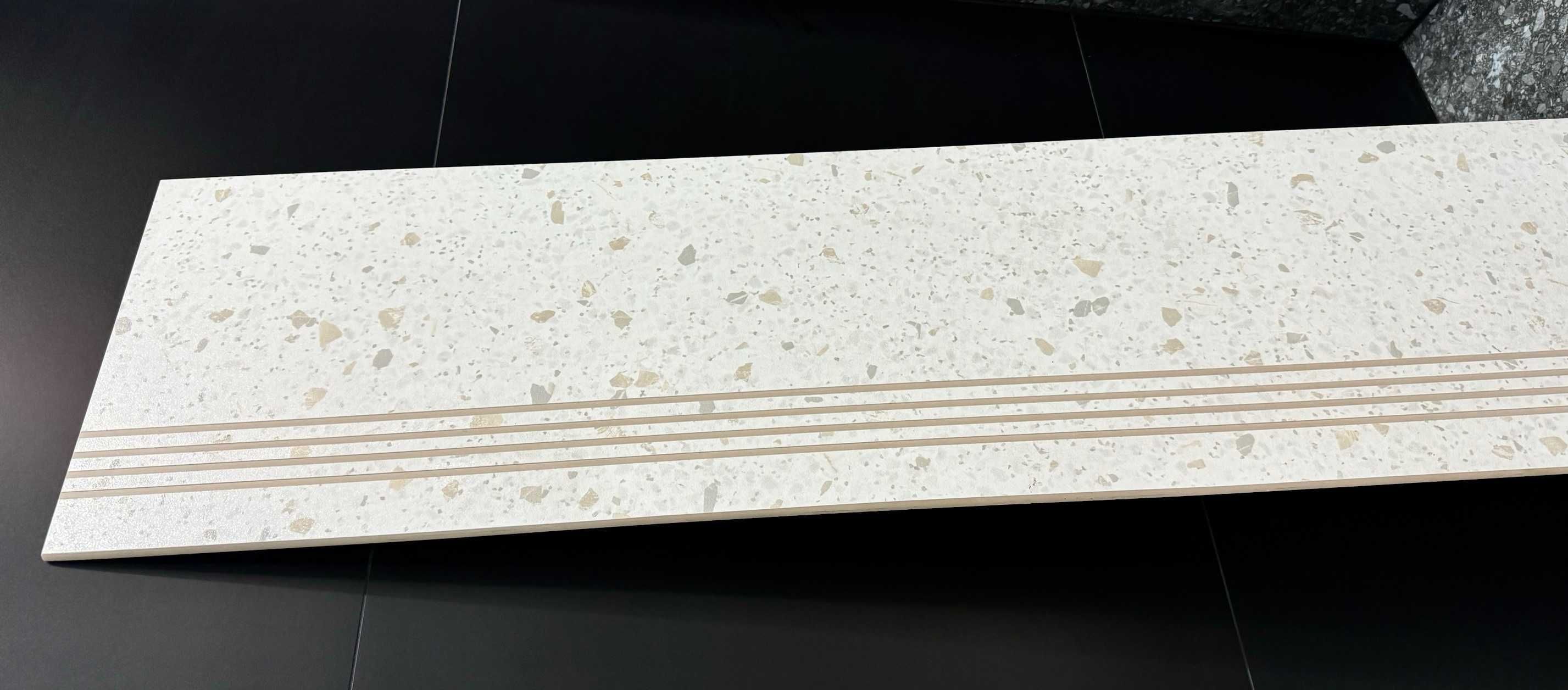 Płytki schodowe, stopnice 120x30 STRACCIATELLA, TERRAZO, LASTRYKO