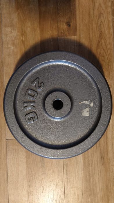 Ławka treningowa, gryf prosty i obciążenie