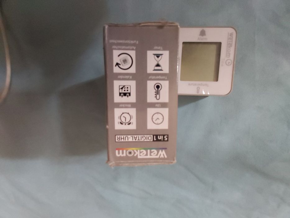 WETECOM 5w1  super zestaw zegar kalendarz termometr stoper budzik