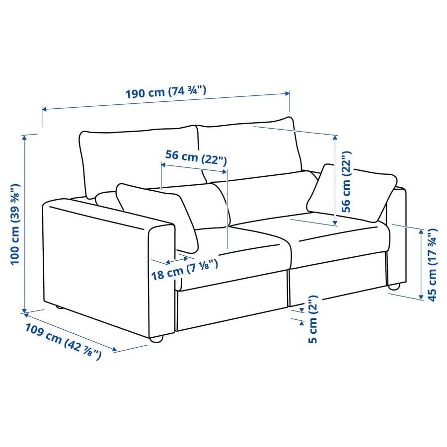 Sofá ikea 2 lugares ESKILSTUNA