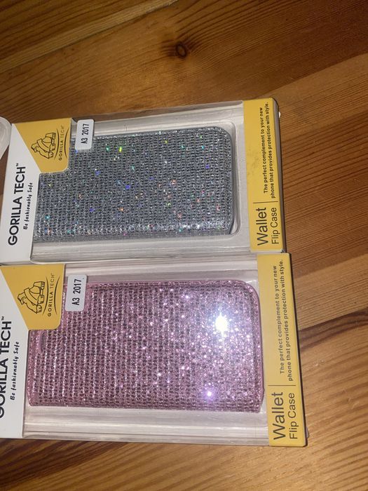 Dwa brokatowe kobiece etui do samsung a3 2017 nowe