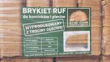 Brykiet Drzewny RUF Kominek DĄB 1000zł / Paleta  Wołomin