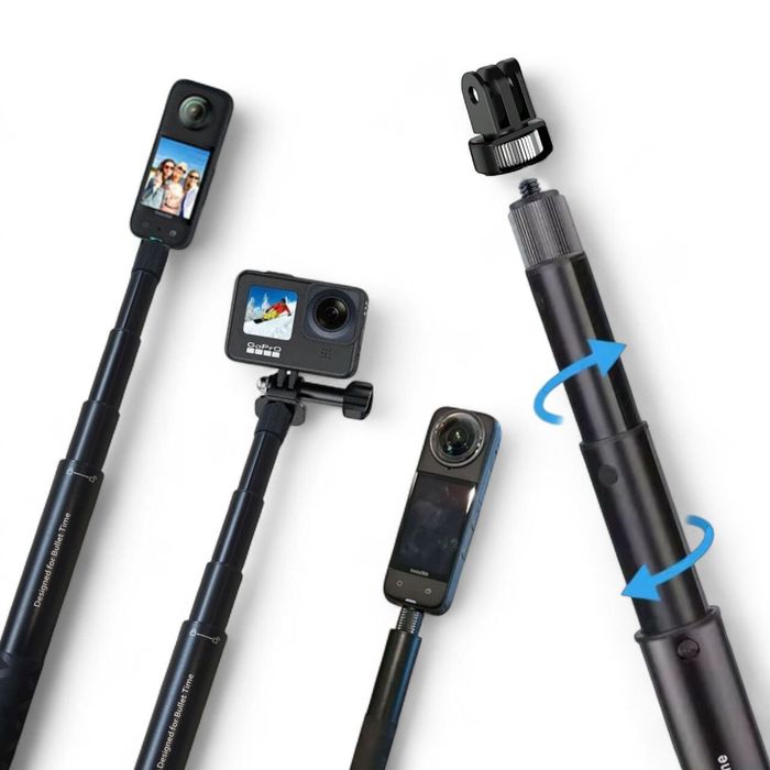 Монопод крепления для екшн камер GoPro, Insta 360, Sony.  Моноподселфи