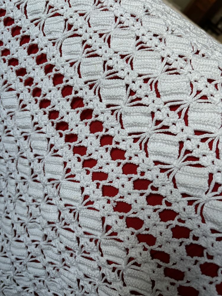 Colcha de renda manual com 220x235