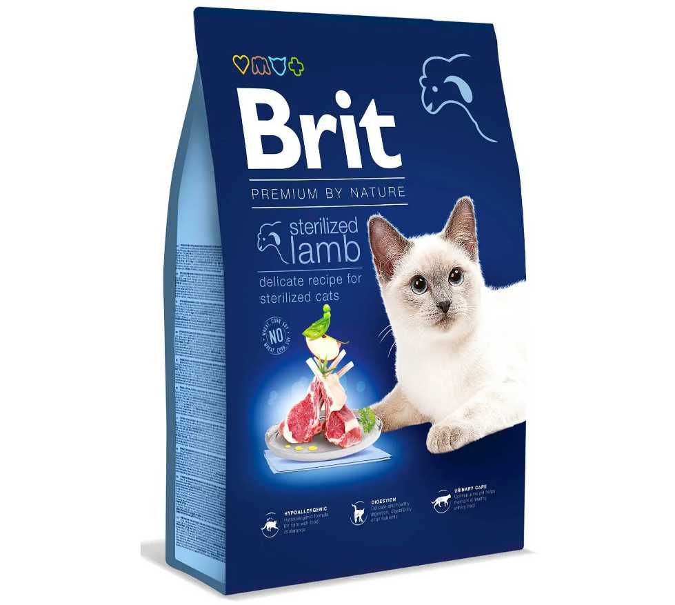 Корм для стерилизованных котов Brit Cat Lamb 8 кг(ягненок) Срок09.24