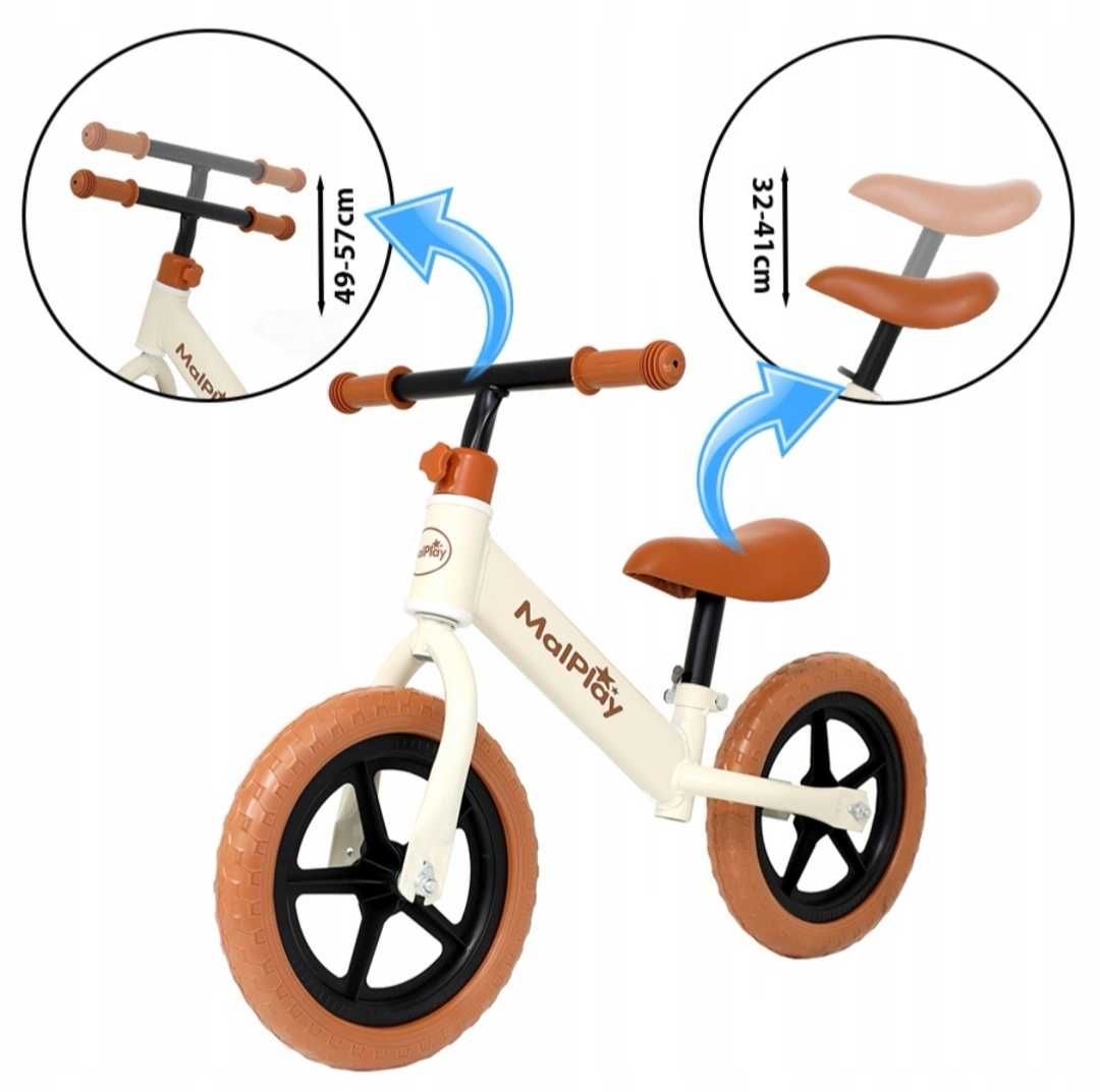 Rowerek biegowy dla chłopca 80 - 108 cm lekki regulowany rower biegowy