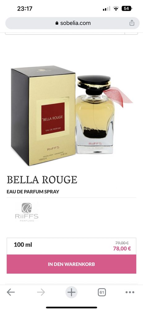 Bella rouge оригинал духи