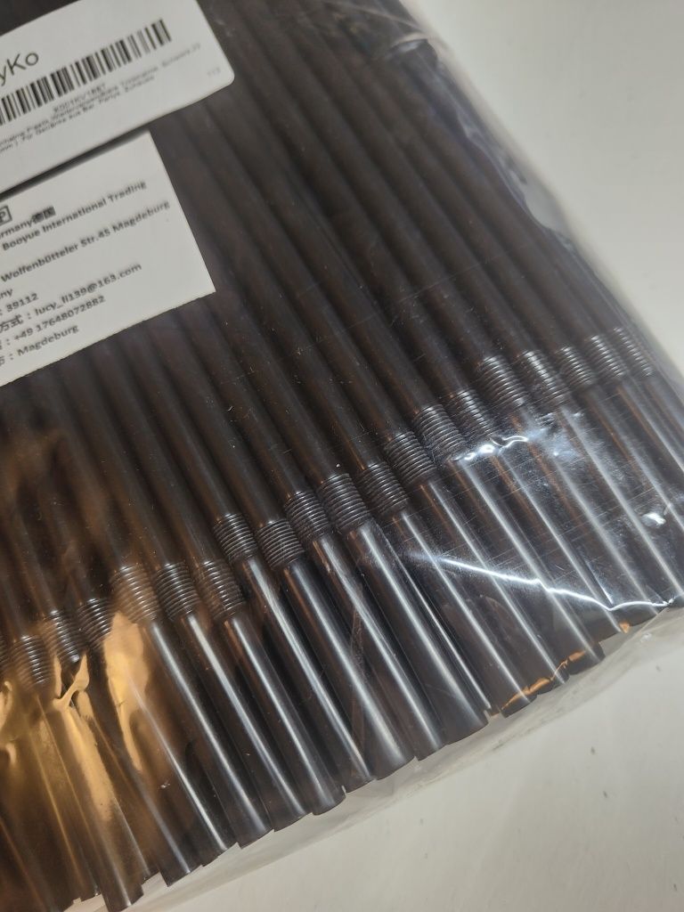 Słomki do napojów czarne rurki plastikowe do picia 200szt N607