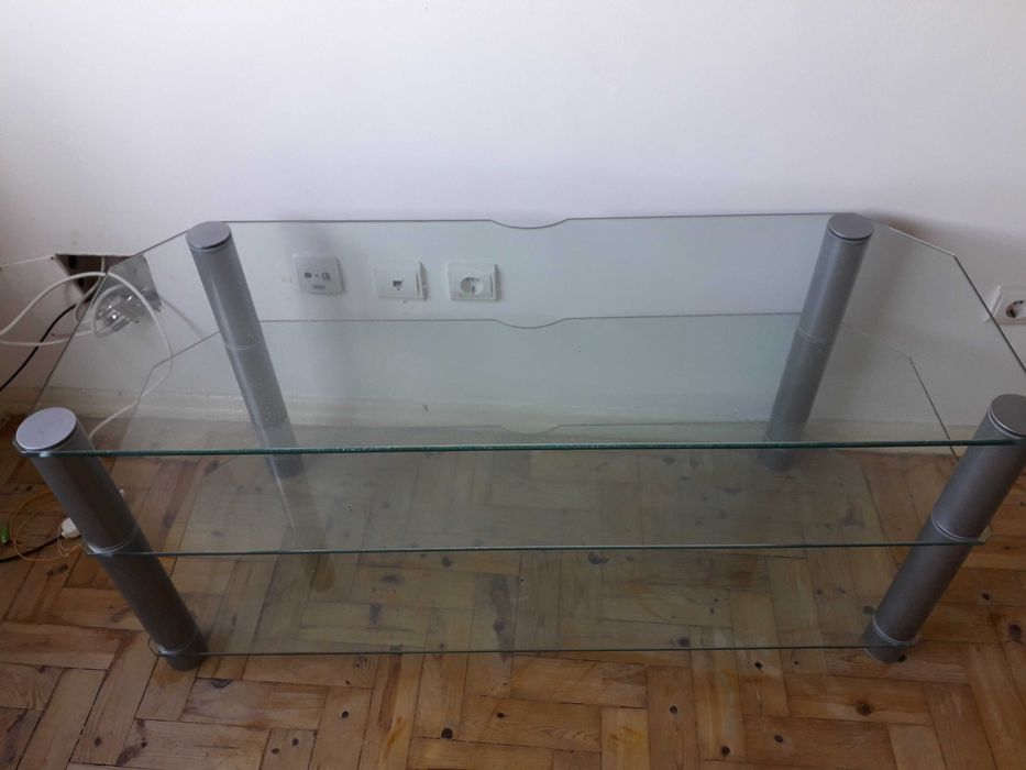 Mesa de vidro para televisão