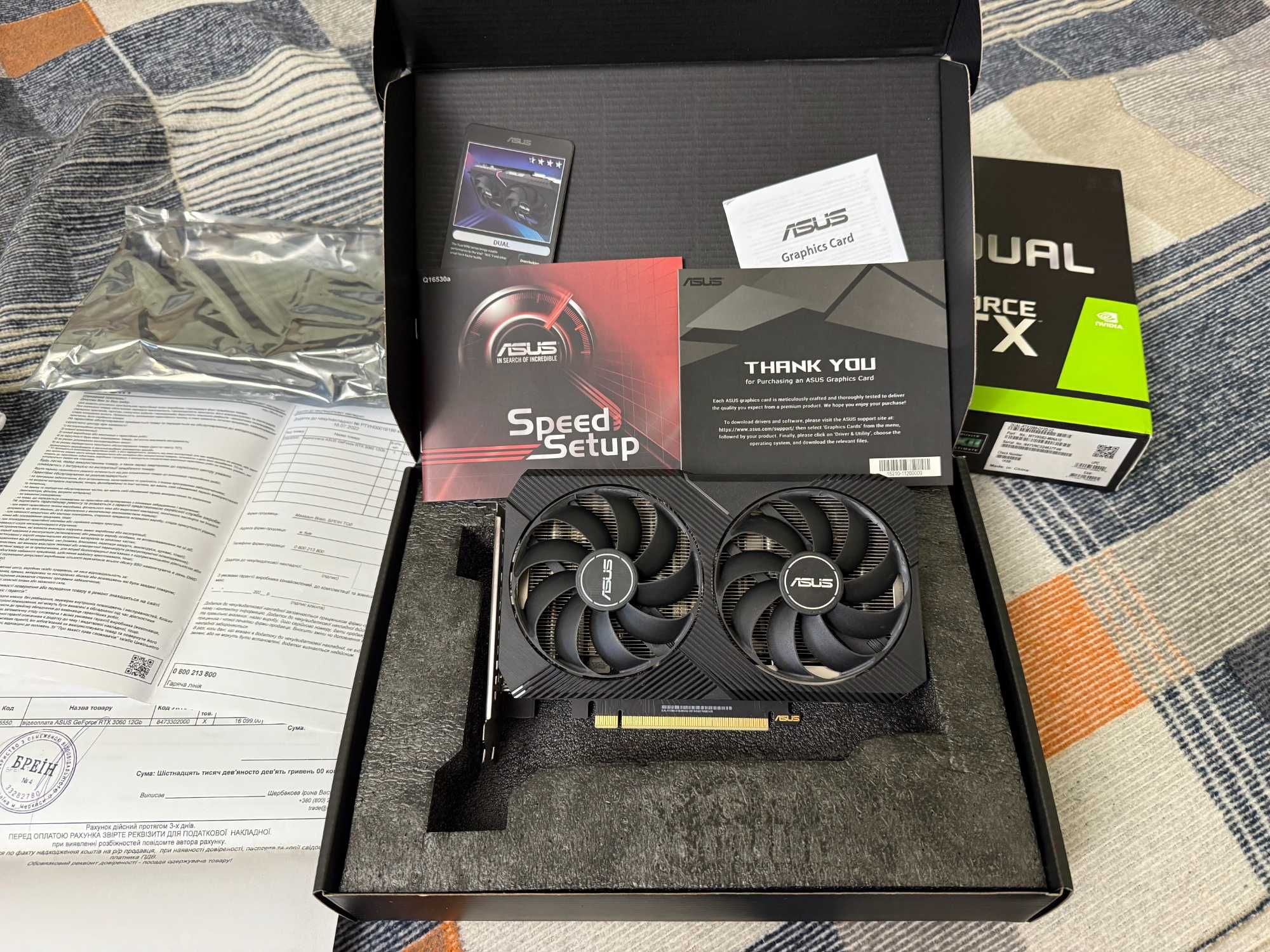 Видеокарта ASUS GeForce RTX3060 12Gb DUAL OC V2