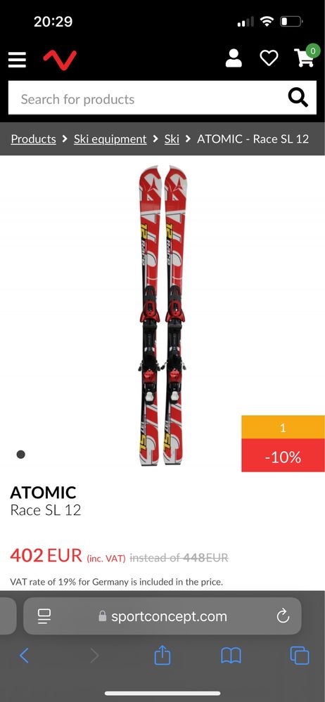 Narty atomic race sl 12