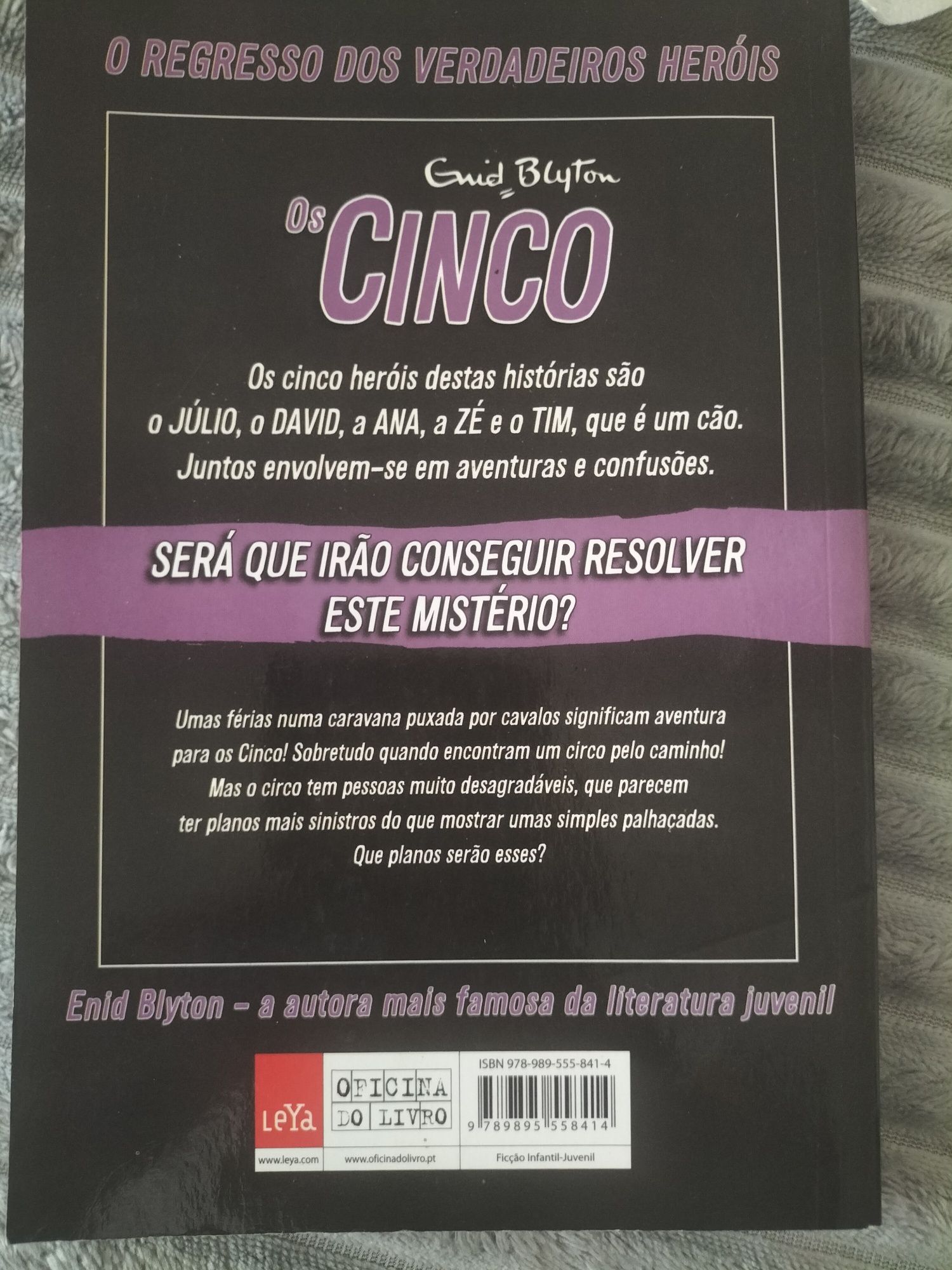 Livro "Os cinco e circo"