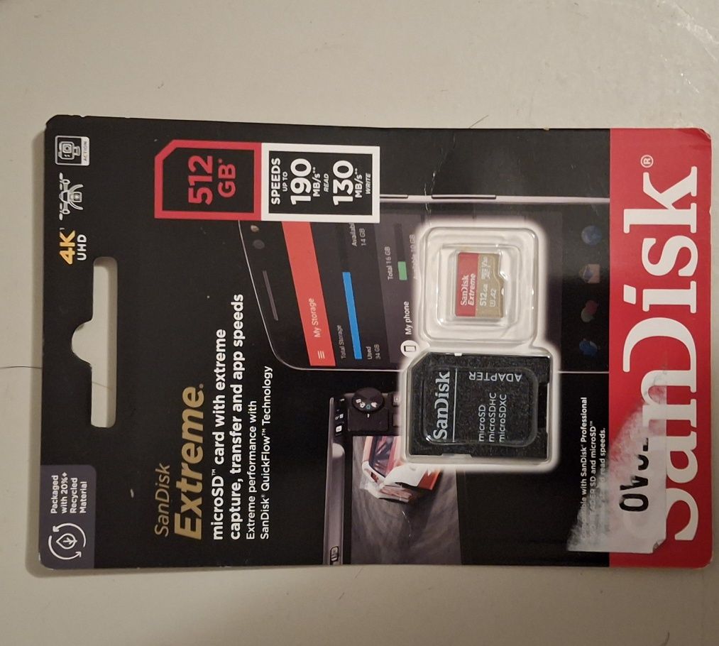 Cartão de Memória Micro SDXC SANDISK Extreme 512 GB