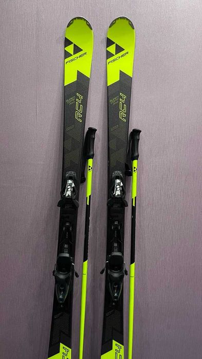 Гірські лижі Fischer RC4 Supercomp + кріплення + палки + чохол. 160