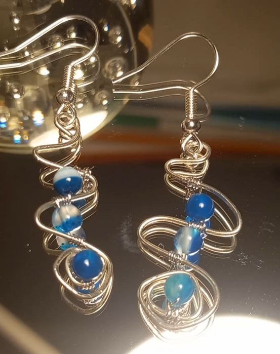 Kolczyki handmade z kamieni naturalnych