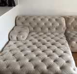 Okazja sofa lezanka pikowana  sometime pikowana