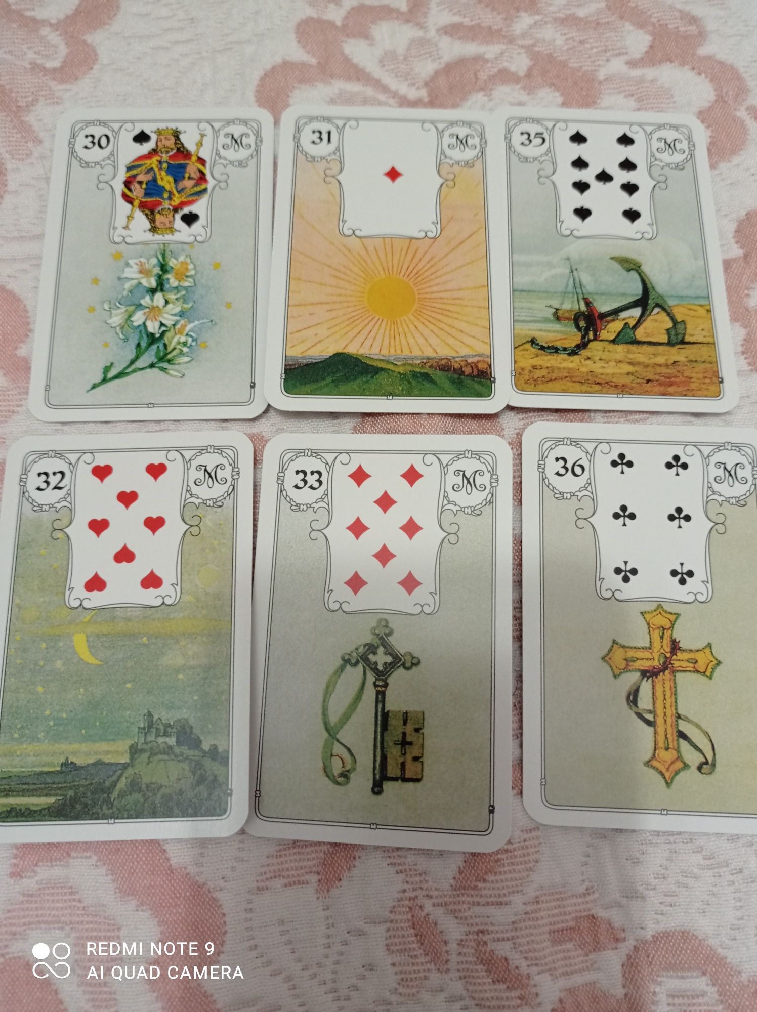 Baralho Cigano Lenormand, 36 cartas bem  ilustradas. Novo.