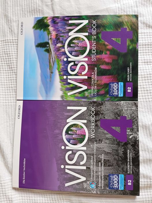 Vision 4 . poziom B2 -Oxford, podręcznik + ćwiczenia.  NOWY KOMPLET