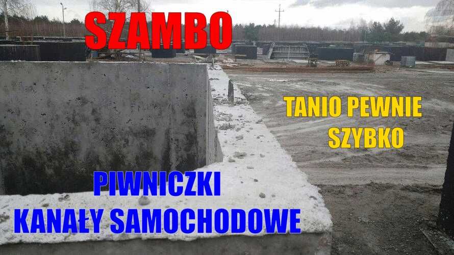 Zbiorniki betonowe Kanały samochodowe, Betonowe szamba 2m3 Piwnice