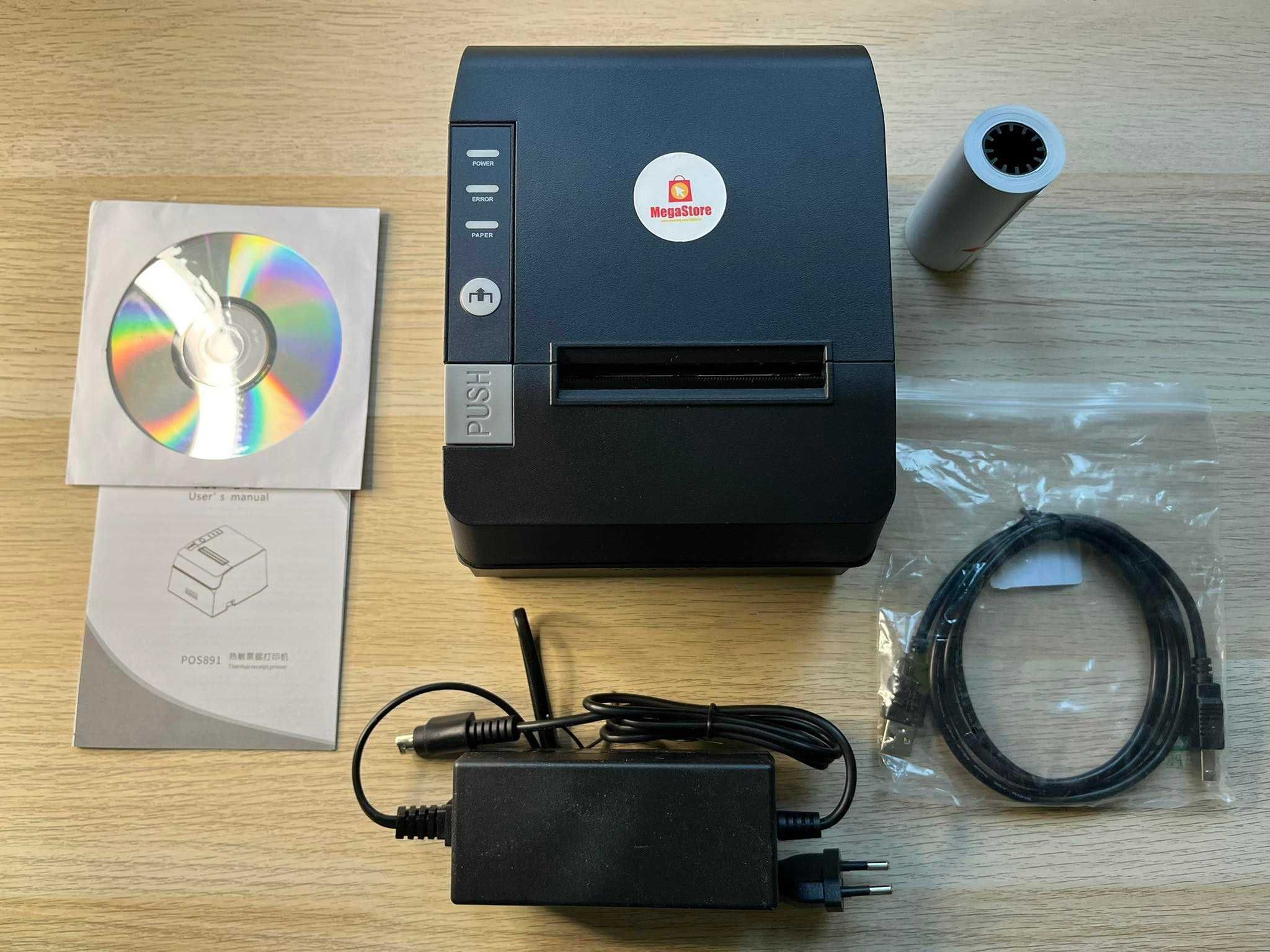 NOVA Impressora 80mm USB + LAN + Corte automático papel