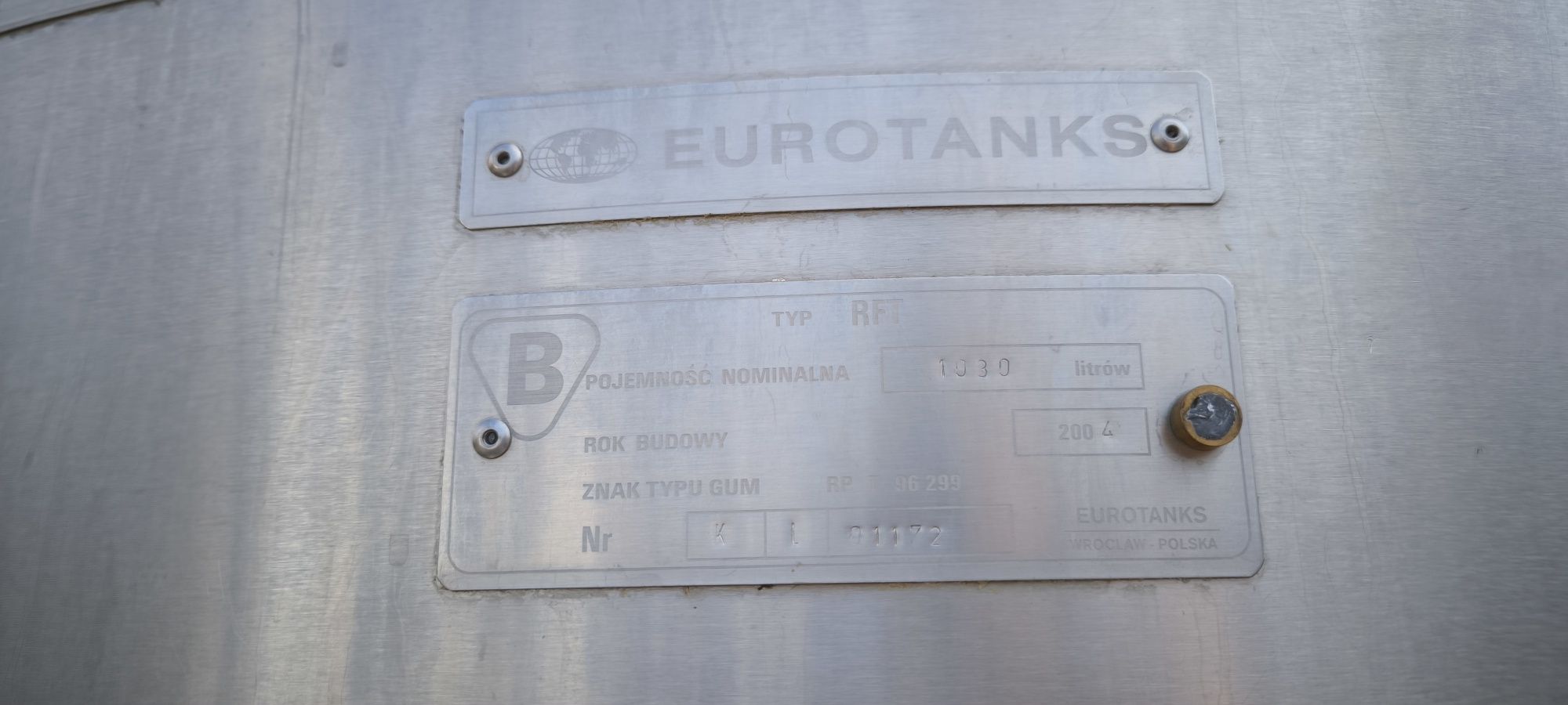 Zbiornik schładzalnik do mleka Eurotanks 1050 dwuudojowy