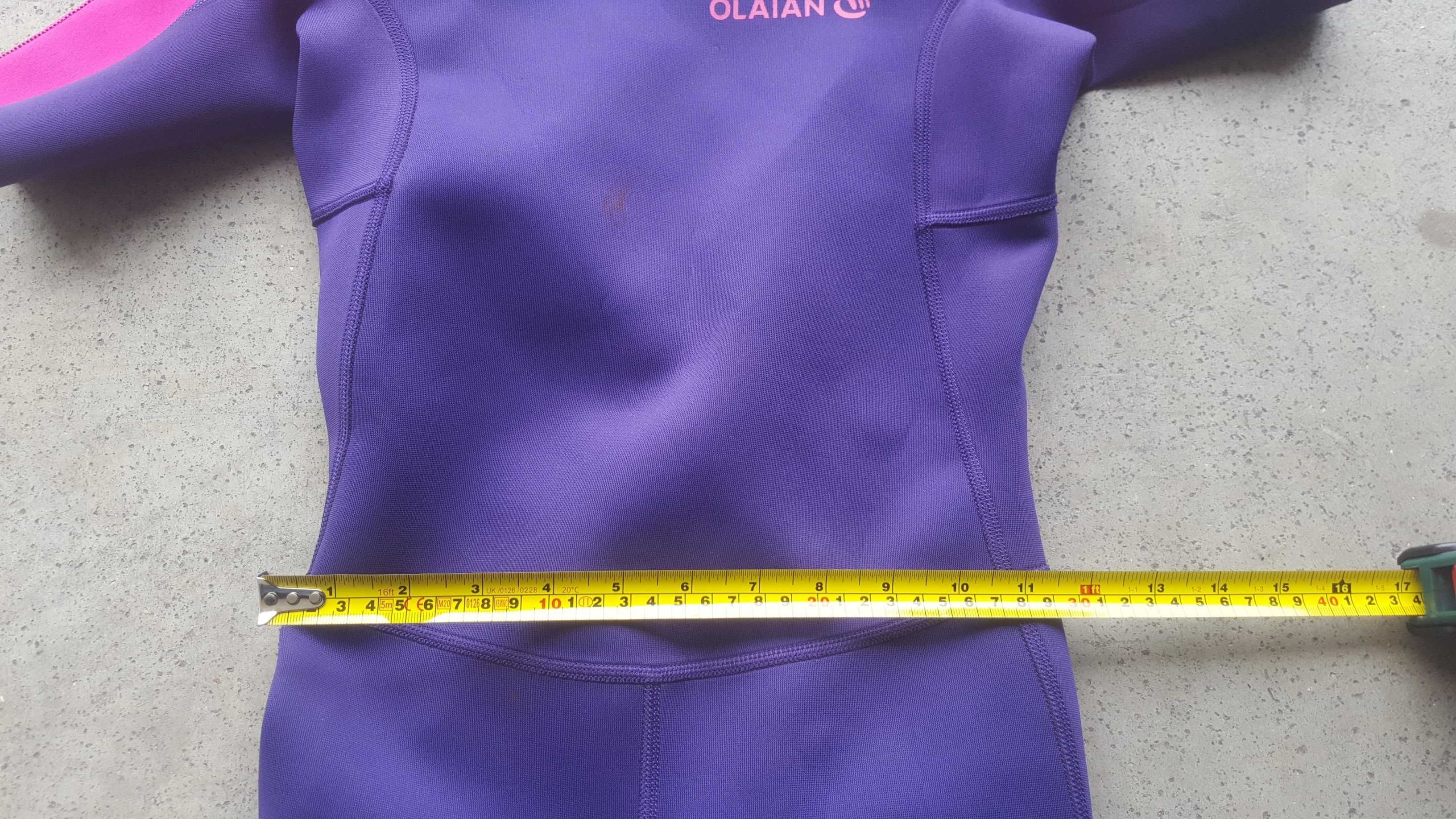 Fato Shorty Surf 100 Criança Violeta Rosa Neoprene 1,5 mm