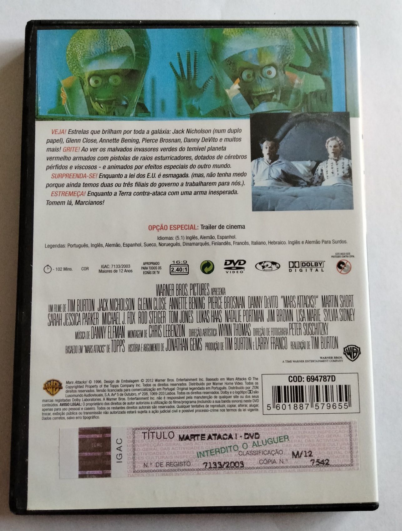 DVD Marte Ataca comédia