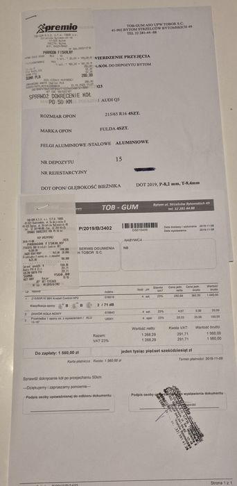 Alufelgi z oponami zimowymi 215/65 R16