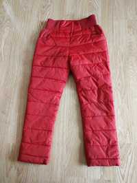 Spodnie zimowe ocieplane na śnieg,wodoodporne czerwone 110 cm