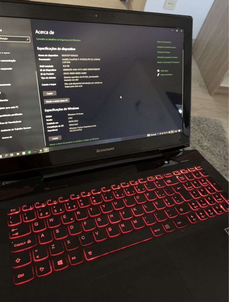 VENDO PC Gaming Lenovo Y-50 + CARREGADOR