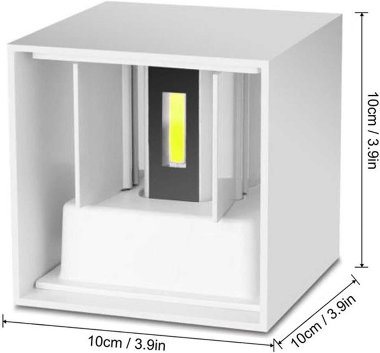 LED 12W Kinkiet IP65 do wnętrz i na zewnątrz. Białe ciepłe