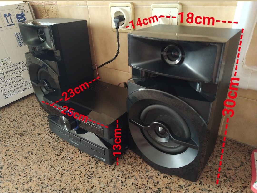 Aparelhagem de som bluetooth USB CD rádio auxiliar casa quarto